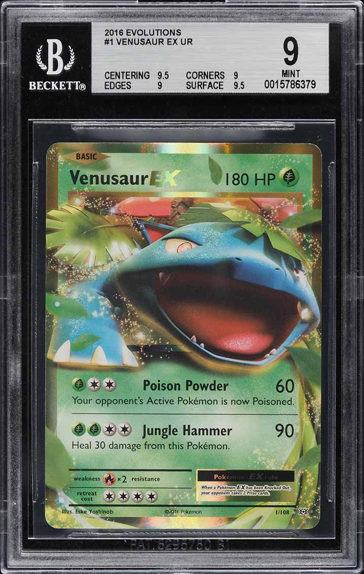 2016 Pokemon XY Evolutions Venusaur EX #1 BGS 9 MINT