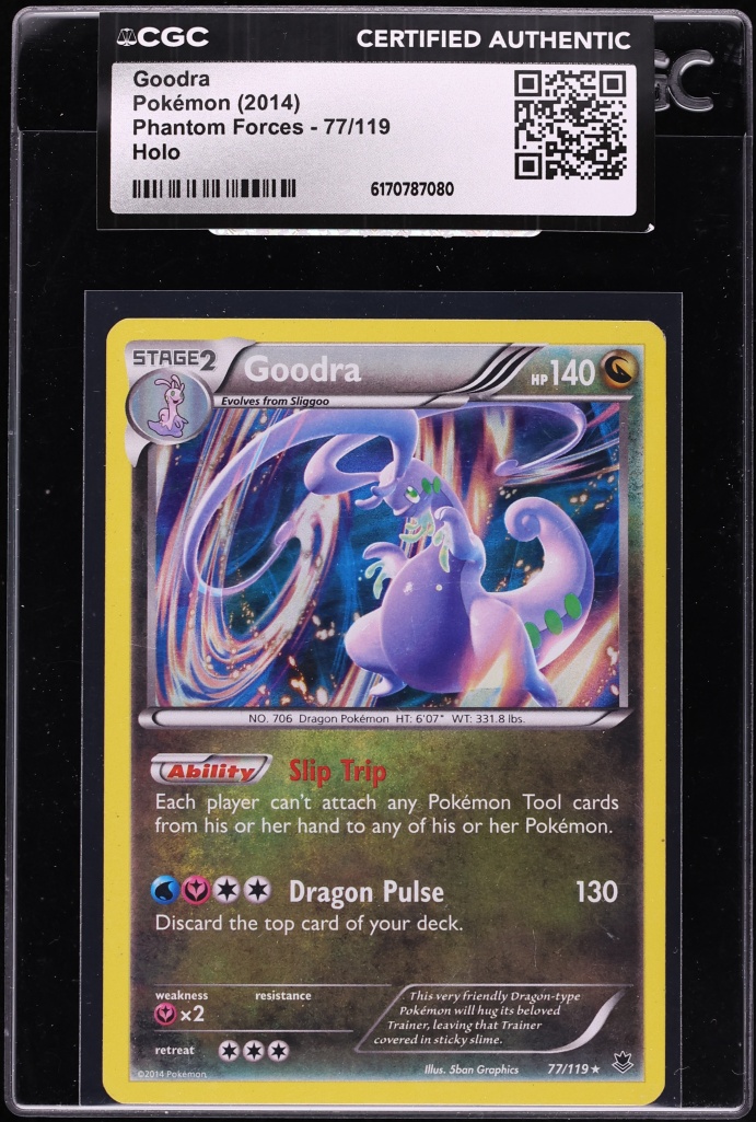 2014 Pokemon XY Phantom Forces Holo Goodra #77 CGC AUTH