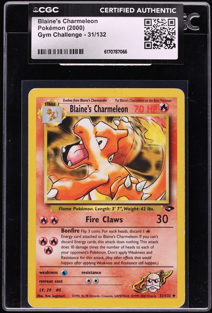2000 Pokemon Gym Challenge Blaine's Charmeleon #31 CGC AUTH