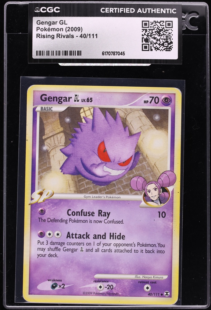 2009 Pokemon Platinum Rising Rivals Gengar GL #40 CGC AUTH