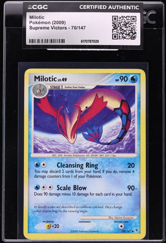 2009 Pokemon Platinum Supreme Victors Milotic #70 CGC AUTH