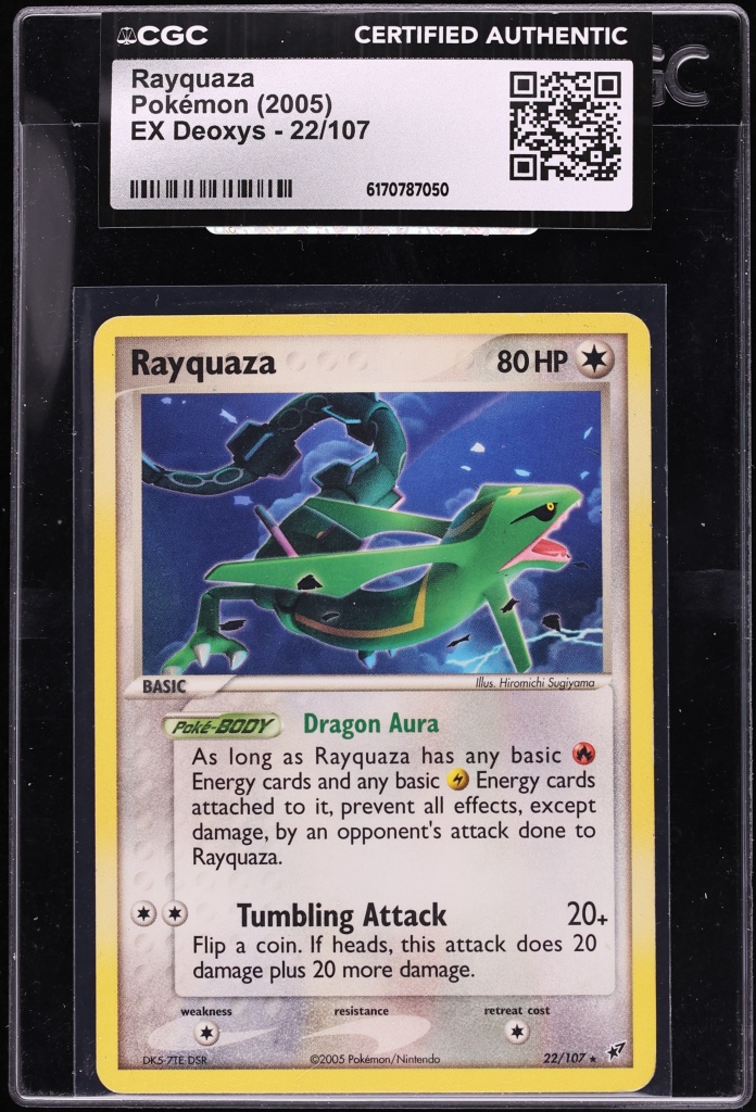 2005 Pokemon EX Deoxys Rayquaza #22 CGC AUTH