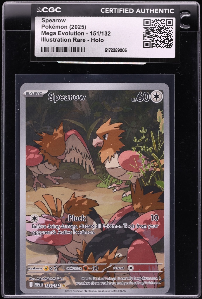 2025 Pokemon Mega Evolution IR Spearow #151 CGC AUTH