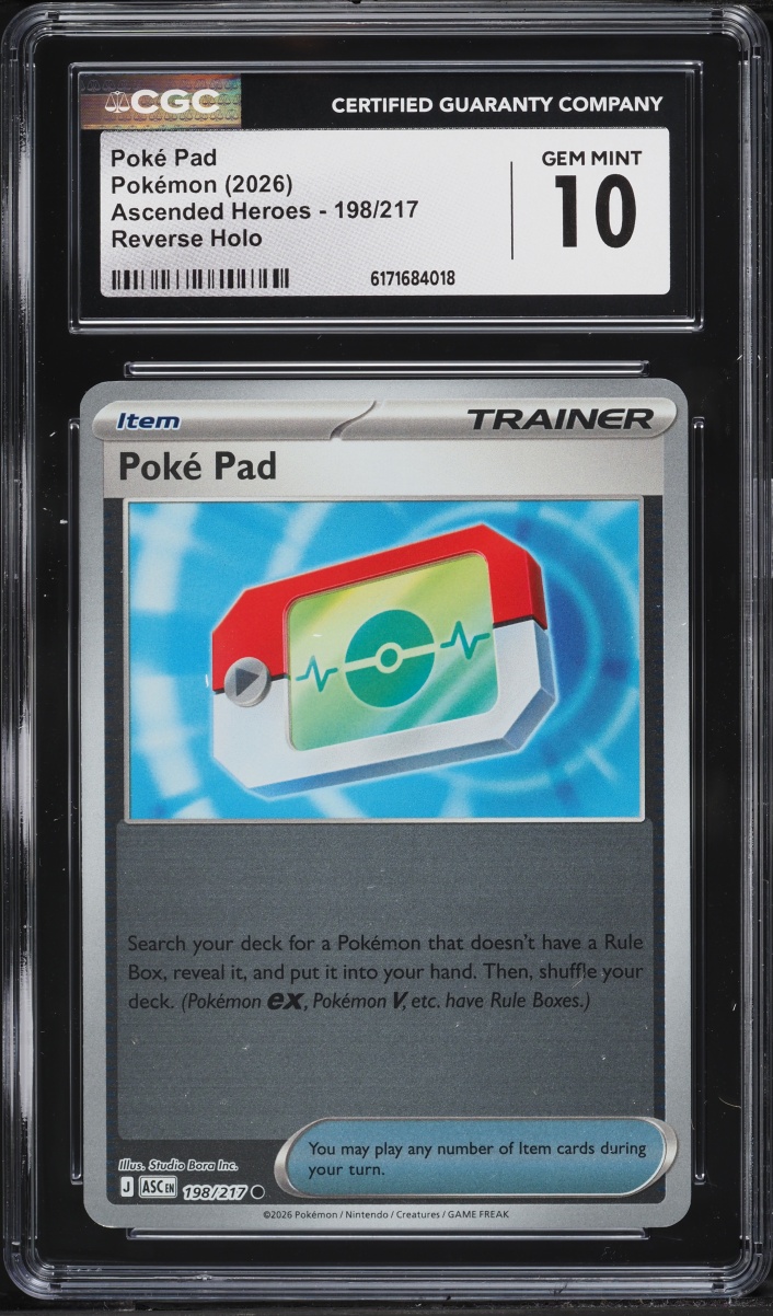 2026 Pokemon Mega Evolution Ascended Heroes Reverse Holo Poke Pad #198 CGC 10 GEM MINT