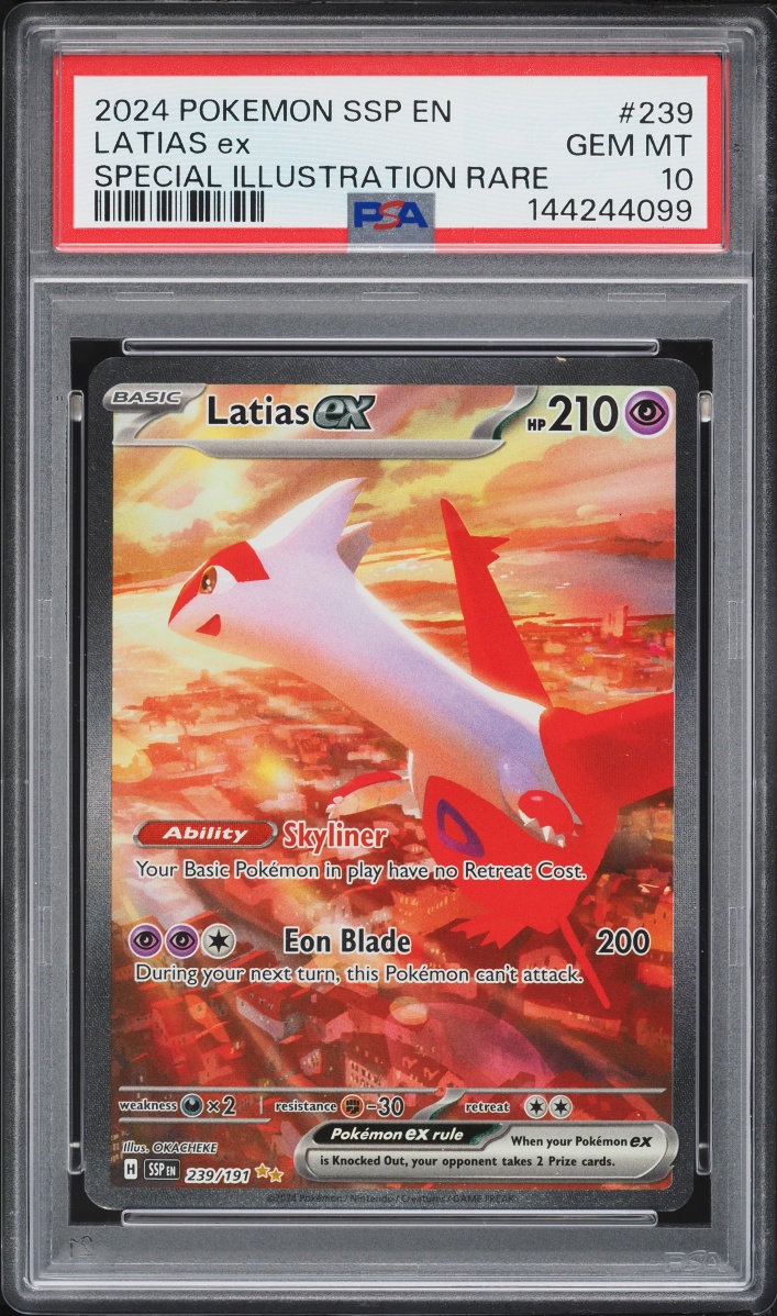 2024 Pokemon Scarlet & Violet Surging Sparks SIR Latias ex #239 PSA 10 GEM MINT