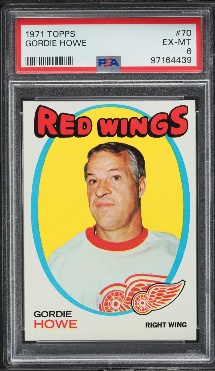 1971 Topps Hockey Gordie Howe #70 PSA 6 EXMT
