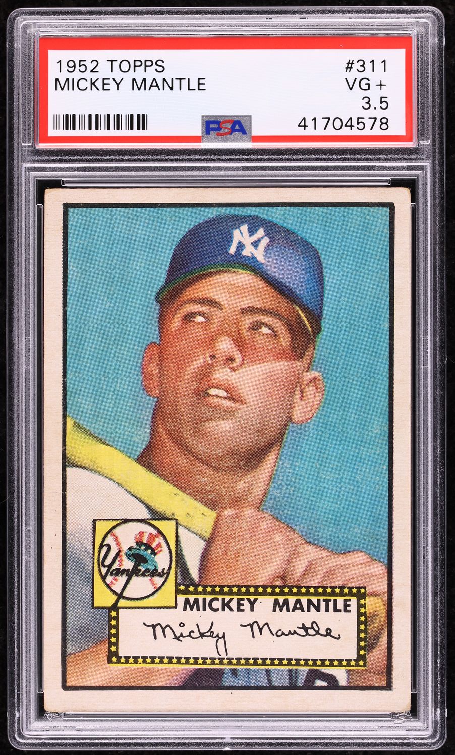 1952 Topps Mickey Mantle #311 PSA 3.5 VG+