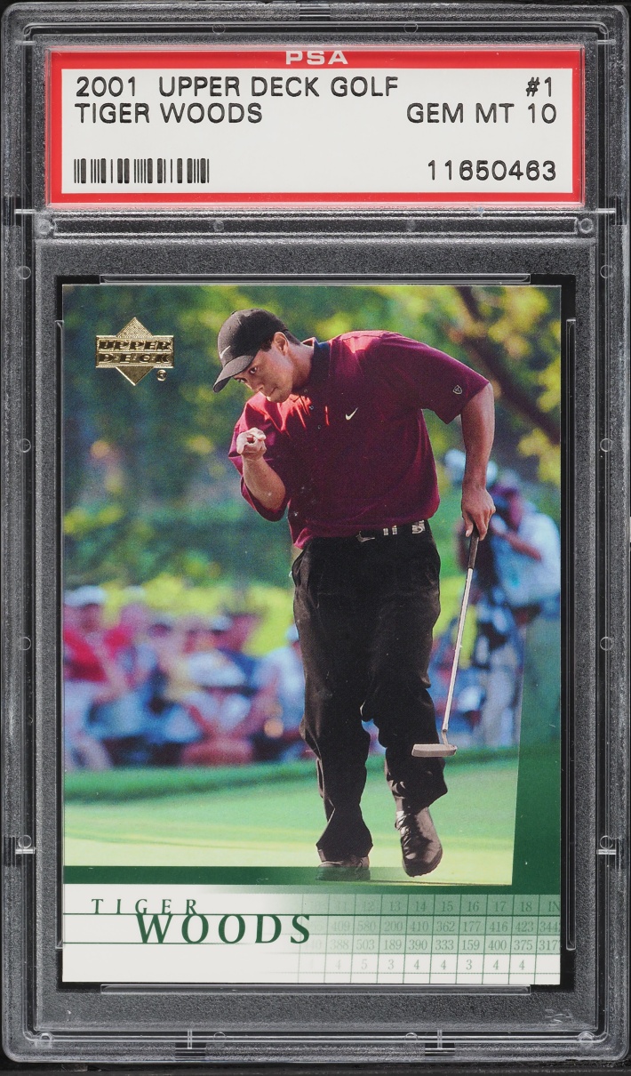 2001 Upper Deck Golf Tiger Woods ROOKIE #1 PSA 10 GEM MINT