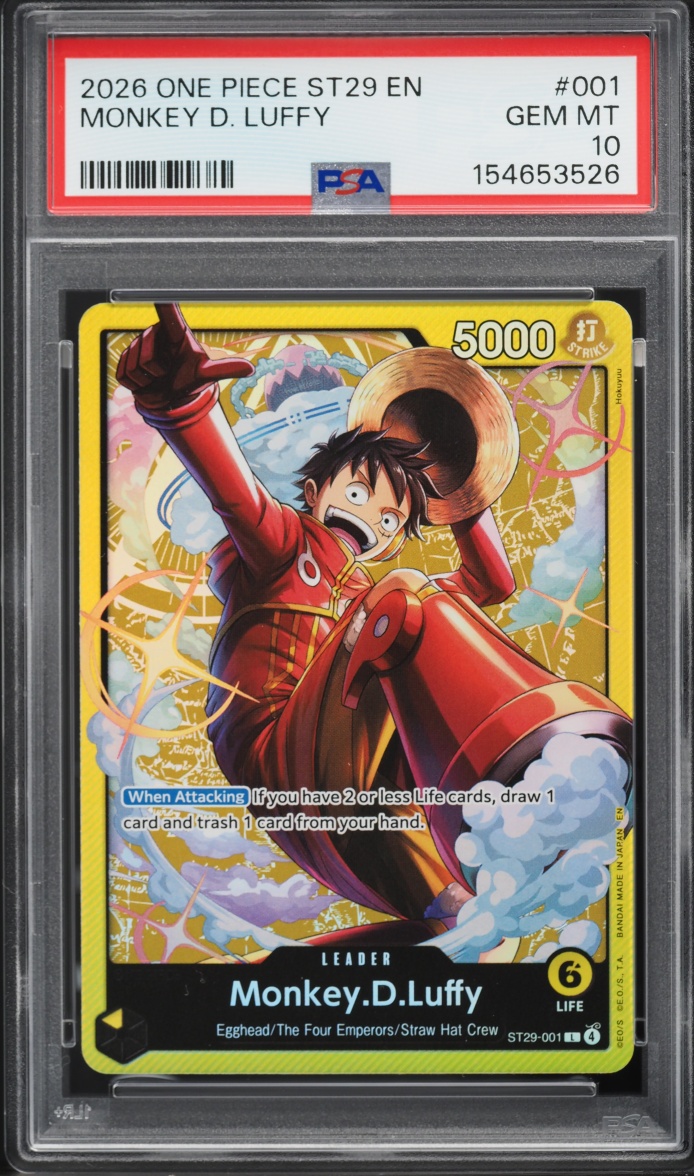 2026 One Piece Starter Deck Egghead Leader Monkey D. Luffy #ST29-001 PSA 10 GEM MINT