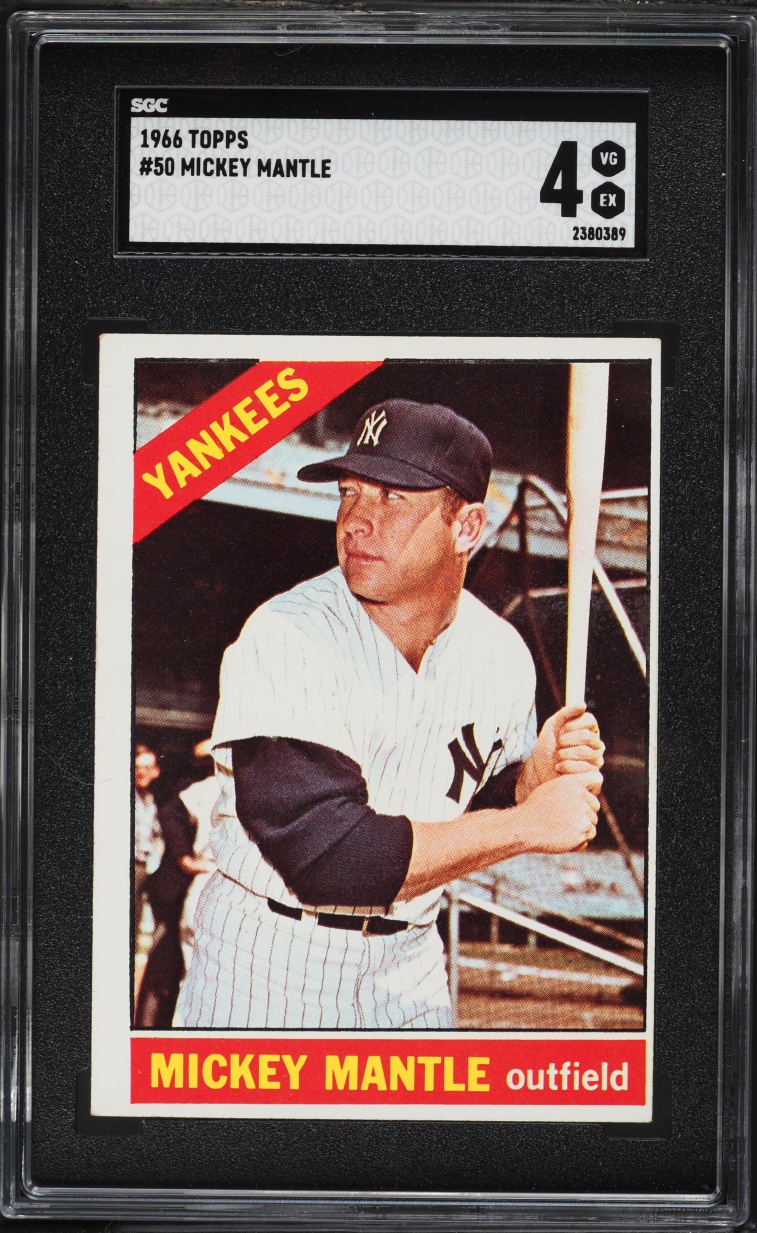 1966 Topps Mickey Mantle #50 SGC 4 VGEX