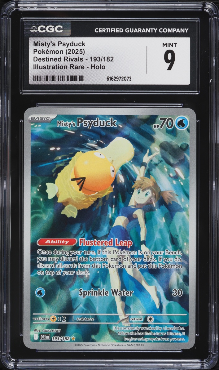 2025 Pokemon Scarlet & Violet Destined Rivals IR Misty's Psyduck #193 CGC 9 MINT