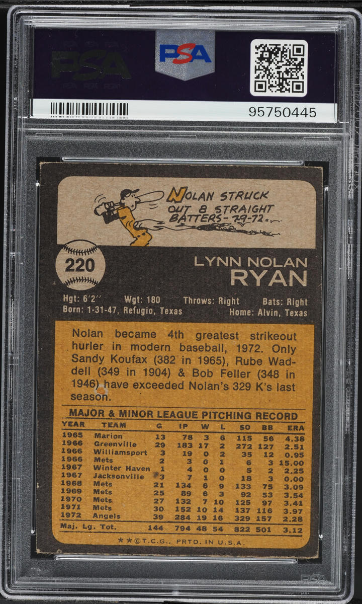 1973 Topps Nolan Ryan #220 PSA 4.5 VGEX+