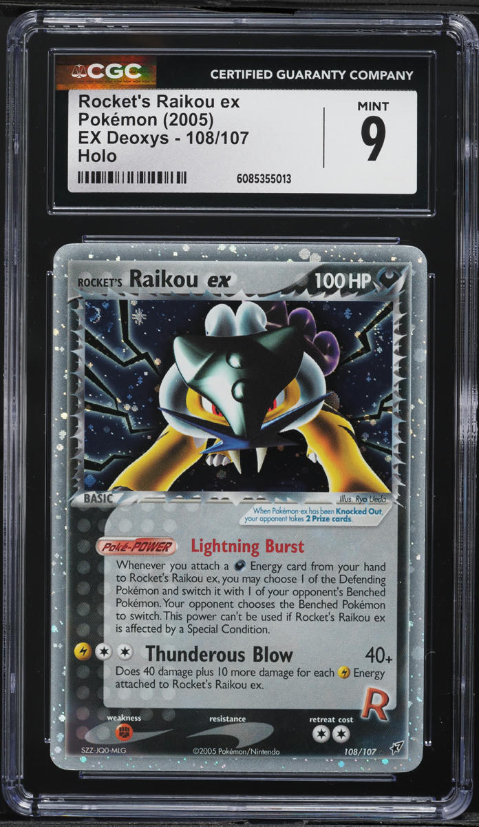 2005 Pokemon EX Deoxys Holo Rocket's Raikou ex #108 CGC 9 MINT
