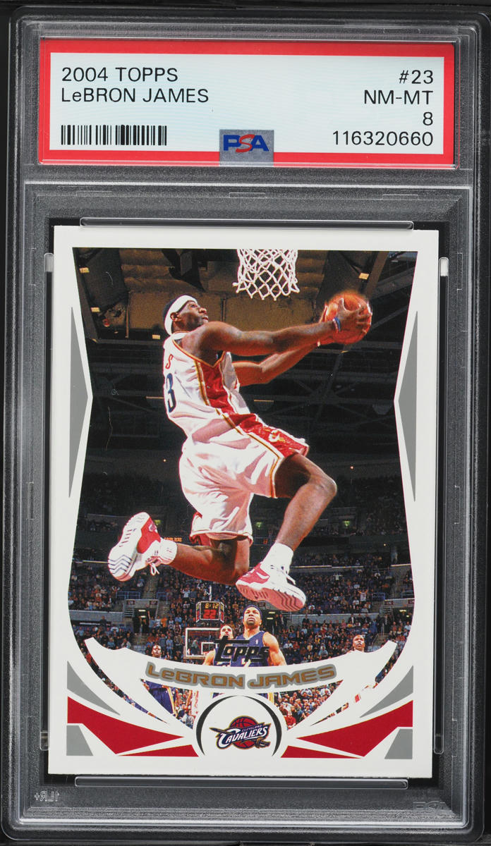 2004 Topps Basketball LeBron James #23 PSA 8 NM-MT