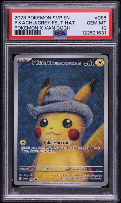 2023 Pokemon SV Promo Van Gogh Full Art Pikachu With Grey Felt Hat #85 PSA 10 GEM MINT