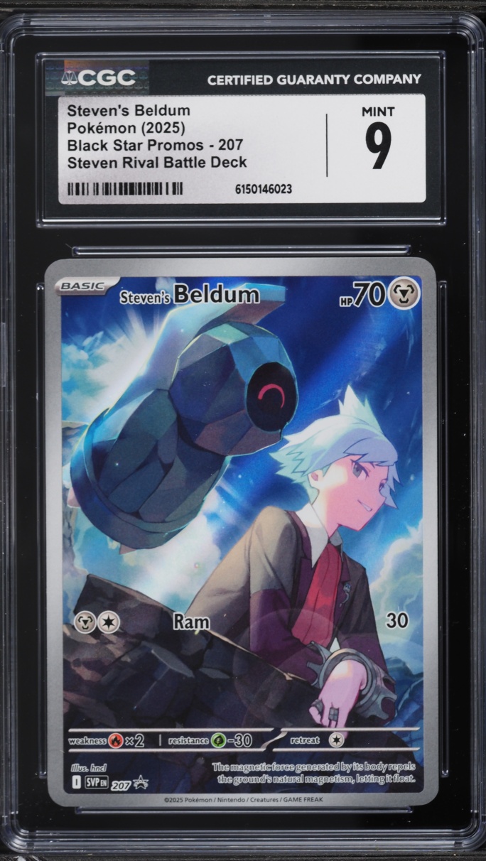 2025 Pokemon SV Promo Rival Battle Deck Full Art Steven's Beldum #207 CGC 9 MINT