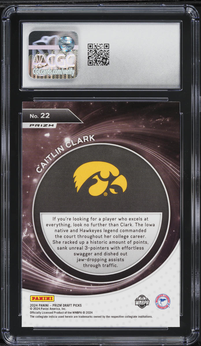 2024 Panini Prizm Draft Student Orientation Silver Caitlin Clark ROOKIE CGC 10