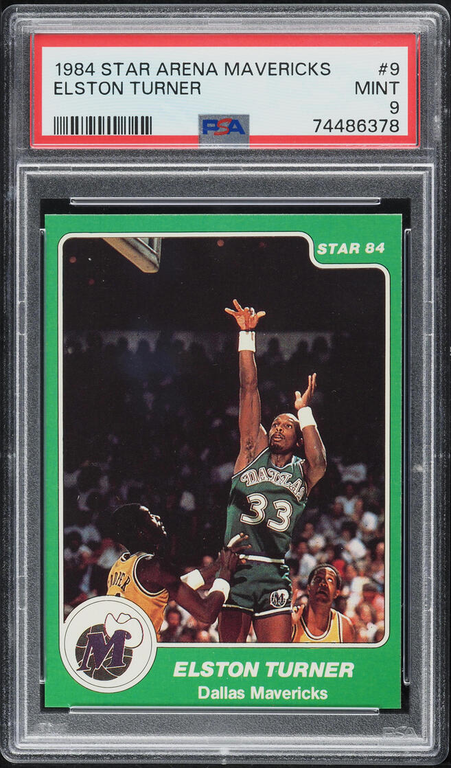 1984 Star Arena Dallas Mavericks Elston Turner #9 PSA 9 MINT