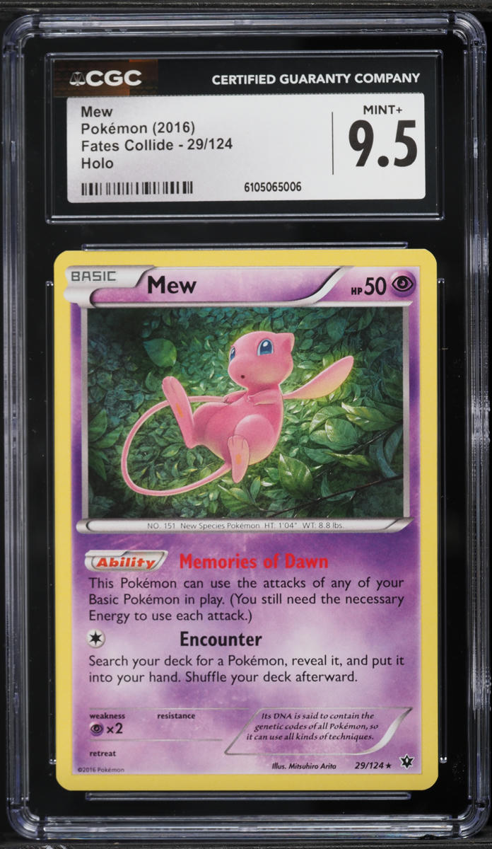 2016 Pokemon XY Fates Collide Holo Mew #29 CGC 9.5 MINT+