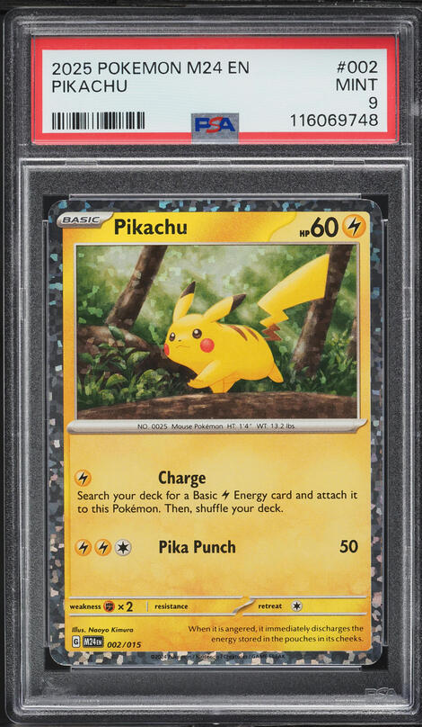 2025 Pokemon M24 McDonald's Collection Pikachu #002 PSA 9