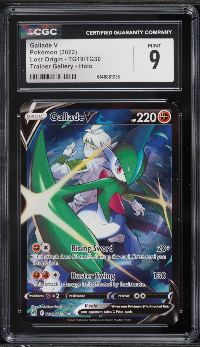 2022 Pokemon Sword & Shield Lost Origin CHR Gallade V #TG19 CGC 9 MINT