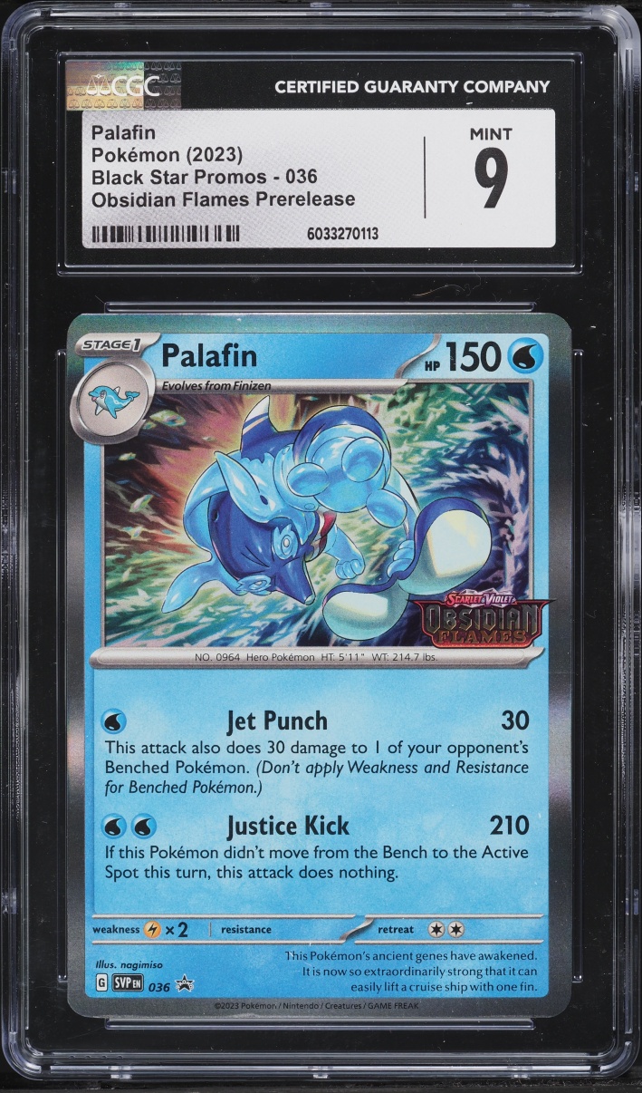 2023 Pokemon Scarlet & Violet Promo Obsidian Flames Prerelease Palafin #036 CGC 9 MINT
