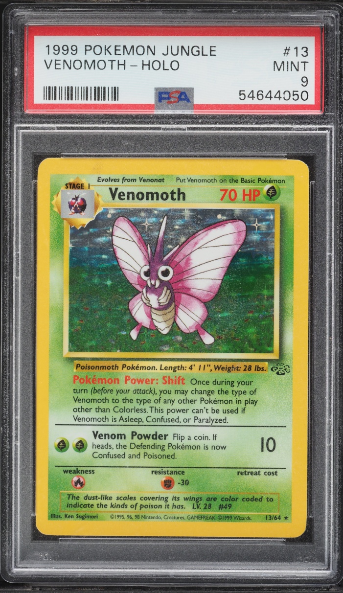 1999 Pokemon Jungle Holo Venomoth #13 PSA 9 MINT
