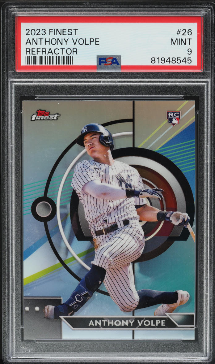 2023 Finest Refractor Anthony Volpe ROOKIE #26 PSA 9 MINT
