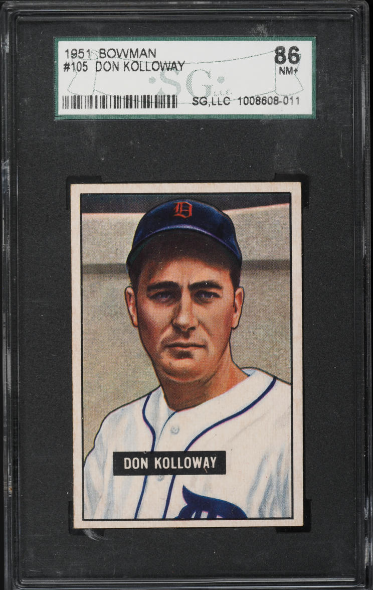 1951 Bowman Don Kolloway #105 SGC 7.5 NRMT+