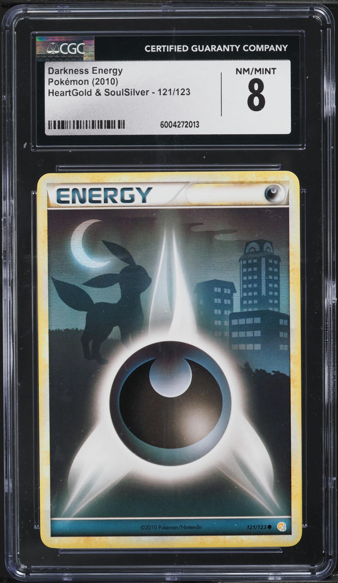 2010 Pokemon HeartGold & SoulSilver Darkness Energy #121 CGC 8 NM-MT