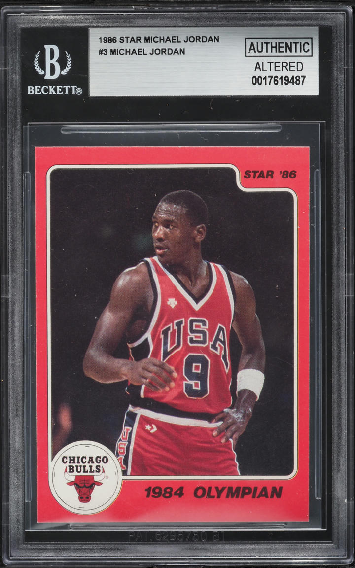 1986 Star Basketball Michael Jordan ROOKIE #3 BGS AUTH