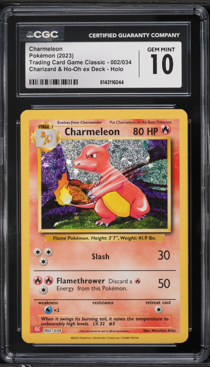 2023 Pokemon TCG Classic Collection Holo Charmeleon #2 CGC 10 GEM MINT