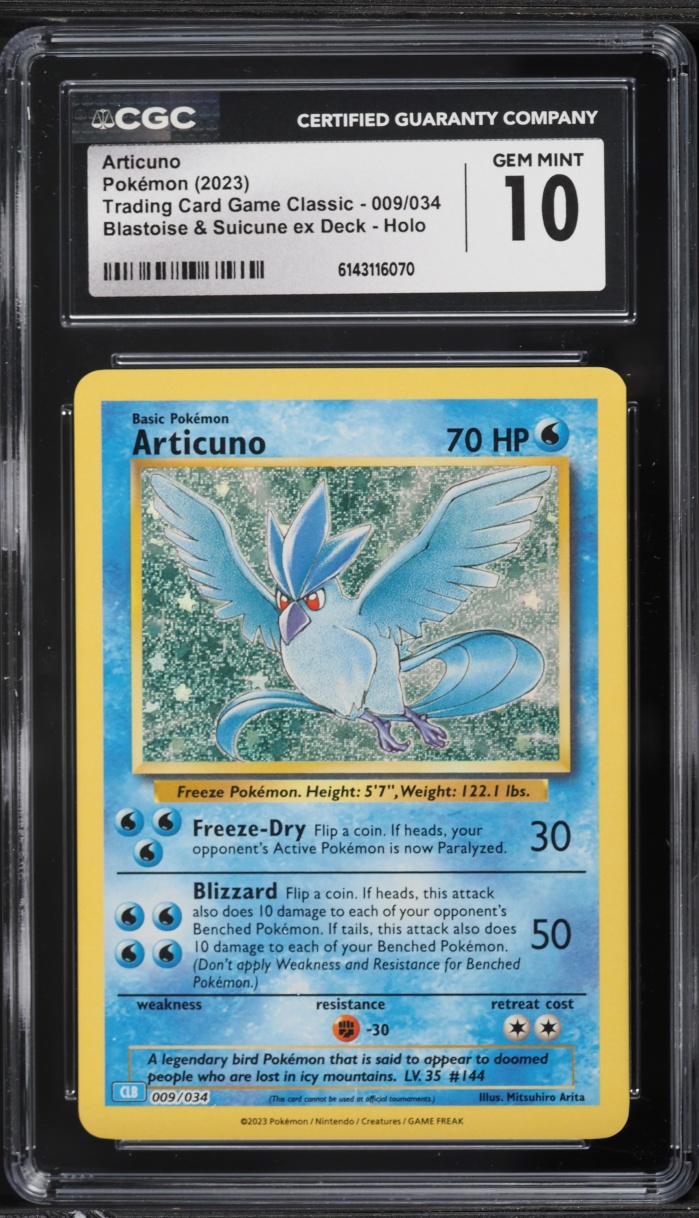 2023 Pokemon TCG Classic Collection Holo Articuno #9 CGC 10 GEM MINT