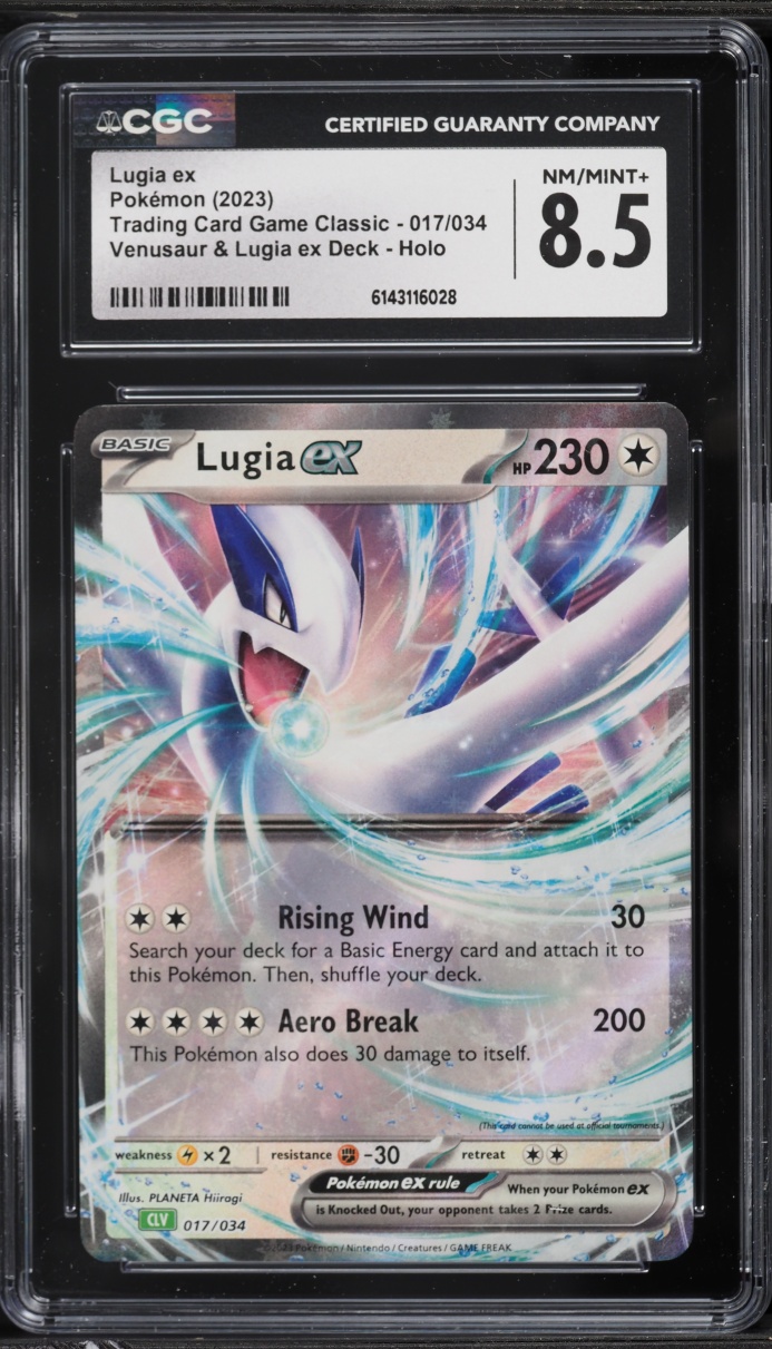 2023 Pokemon TCG Classic Collection Holo Lugia EX #17 CGC 8.5 NM-MT+