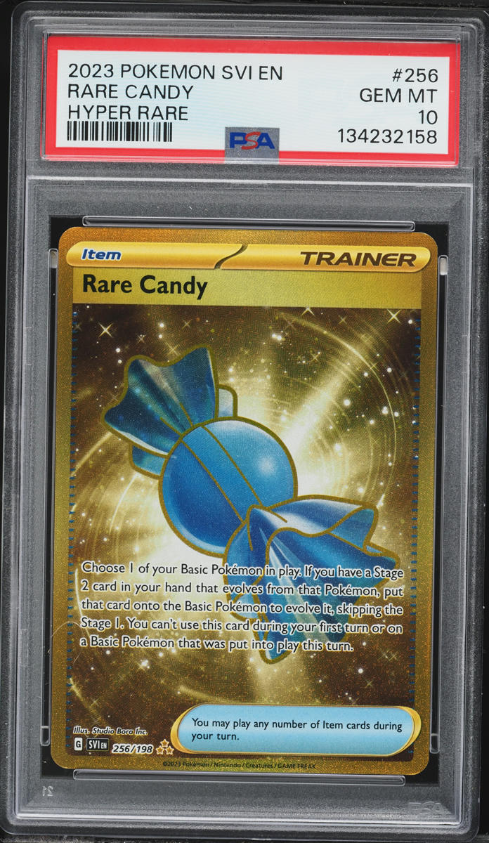 2023 Pokemon Scarlet & Violet Gold Rare Candy #256 PSA 10 GEM MINT