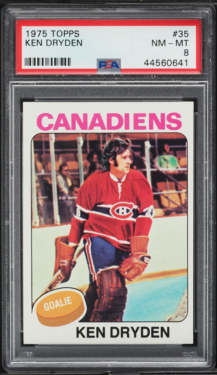 1975 Topps Hockey Ken Dryden #35 PSA 8 NM-MT