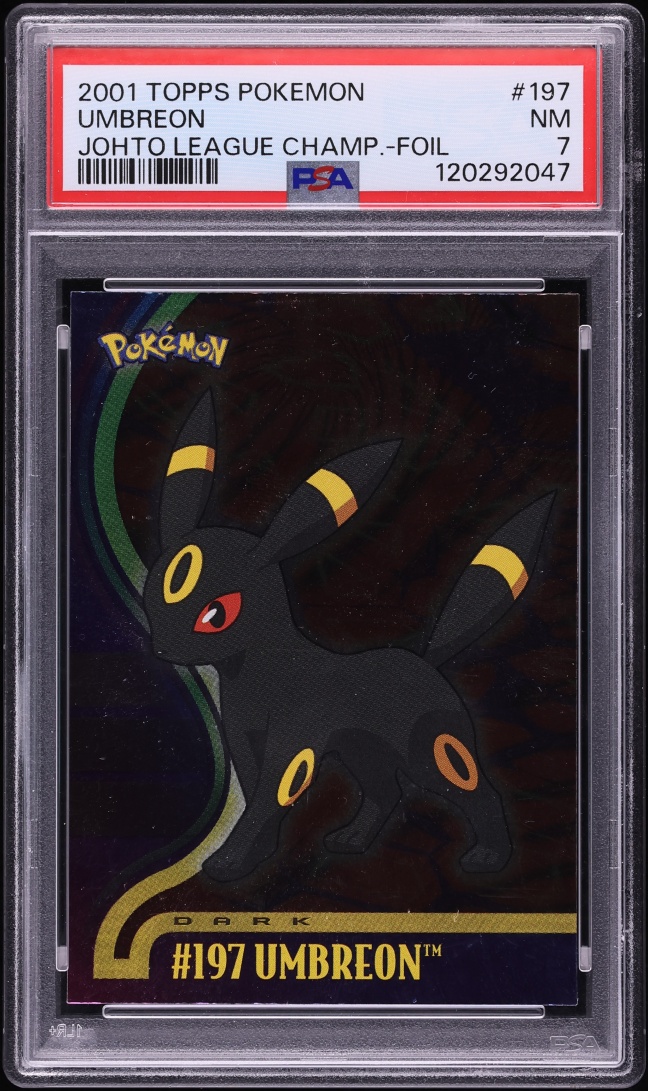 2001 Topps Pokemon Johto League Champions Holo Umbreon #197 PSA 7 NRMT