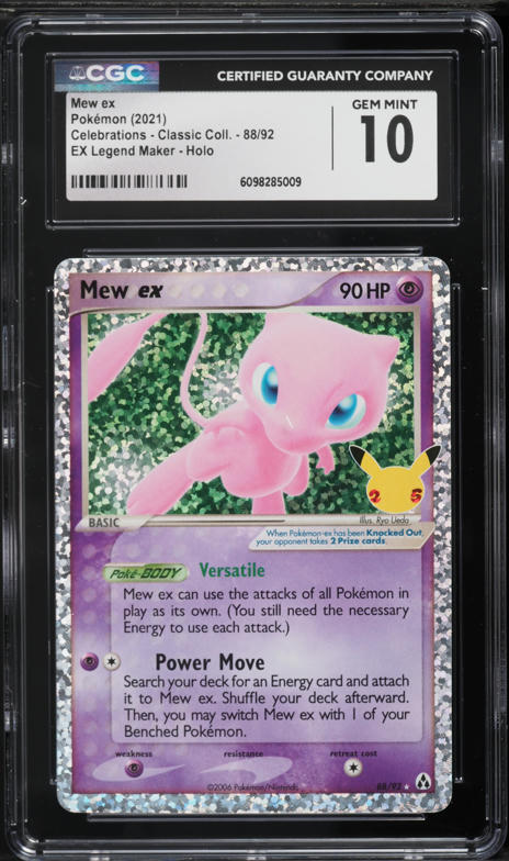 2021 Pokemon Japanese 25th Anniversary Promo Holo Mew ex #14 PSA