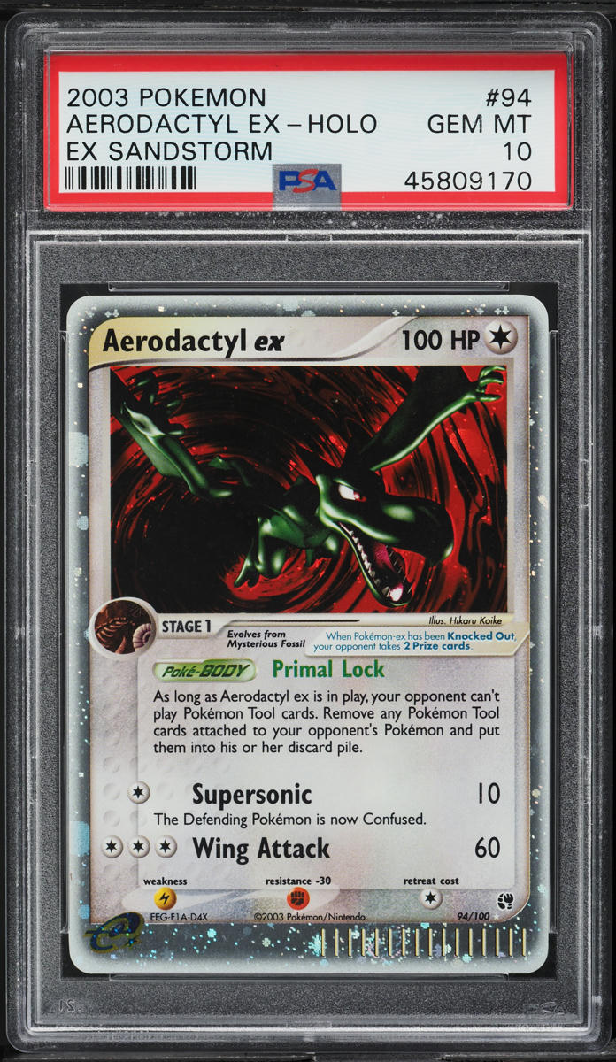 2003 Pokemon EX Sandstorm Holo Aerodactyl ex #94 PSA 10 GEM MINT