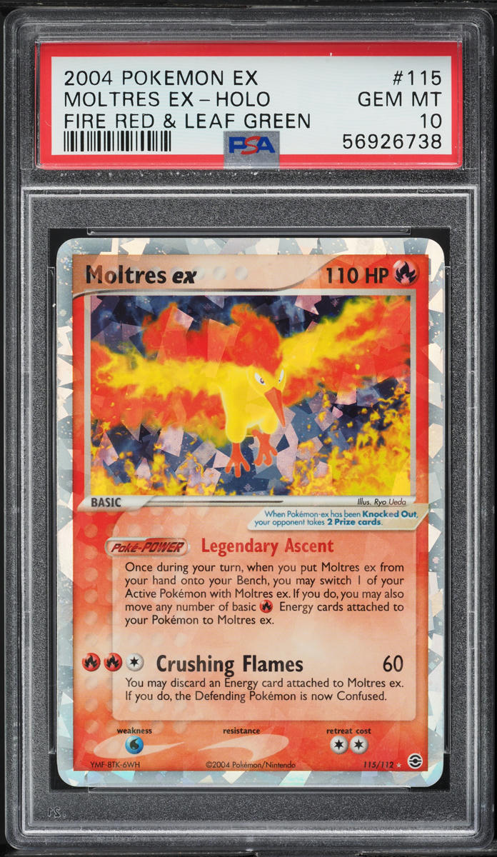 2004 Pokemon EX Fire Red & Leaf Green Holo Moltres ex #115 PSA 10 GEM MINT