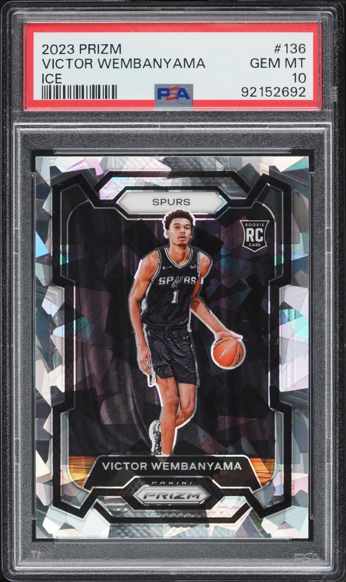 2023 Panini Prizm Ice Victor Wembanyama ROOKIE #136 PSA 10 GEM MINT