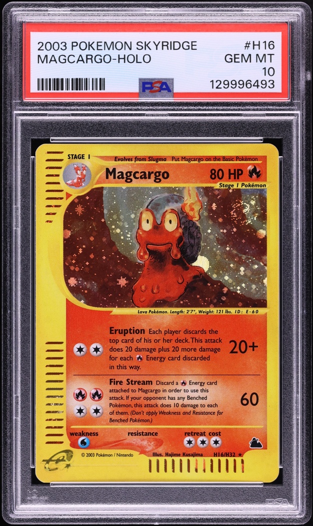 2003 Pokemon Skyridge Holo Magcargo #H16 PSA 10 GEM MINT