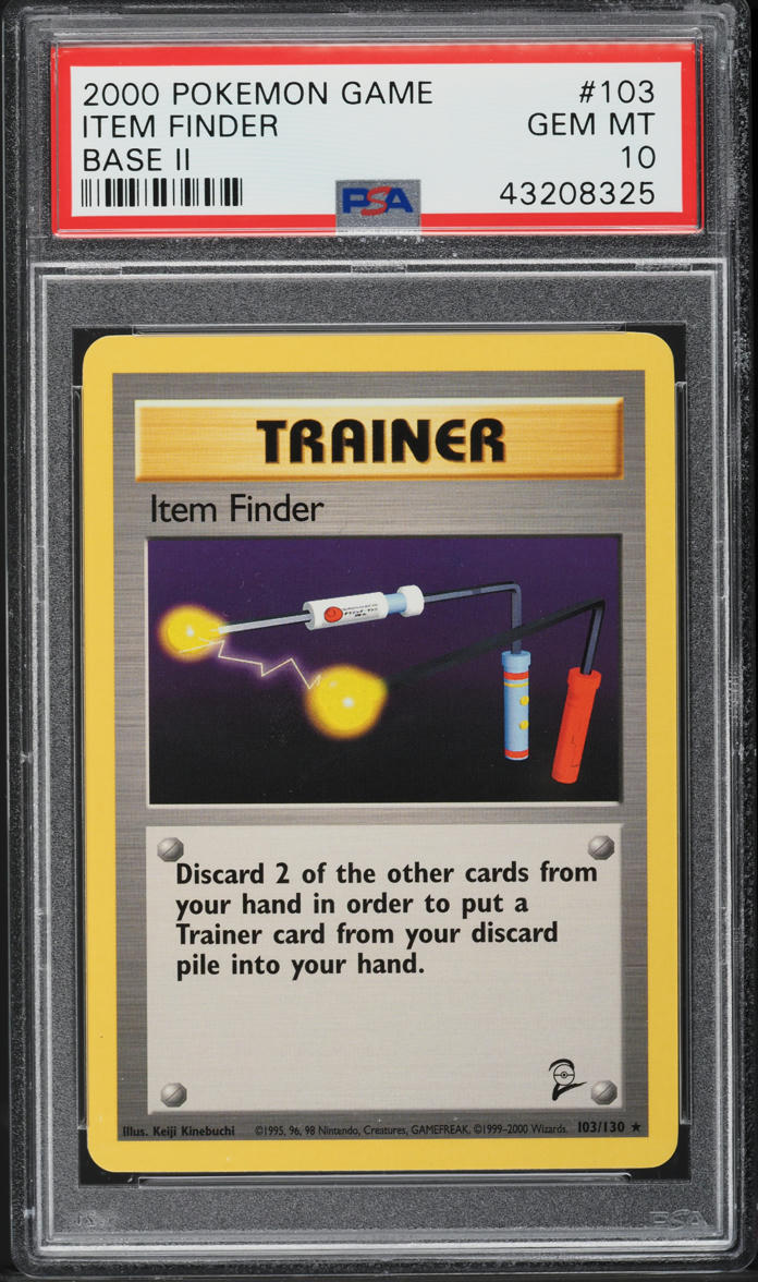 2000 Pokemon Base Set 2 Item Finder #103 PSA 10 GEM MINT