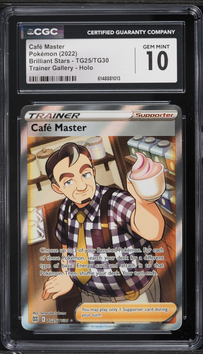 2022 Pokemon Sword & Shield Brilliant Stars Full Art Cafe Master #TG25 CGC 10 GEM MINT