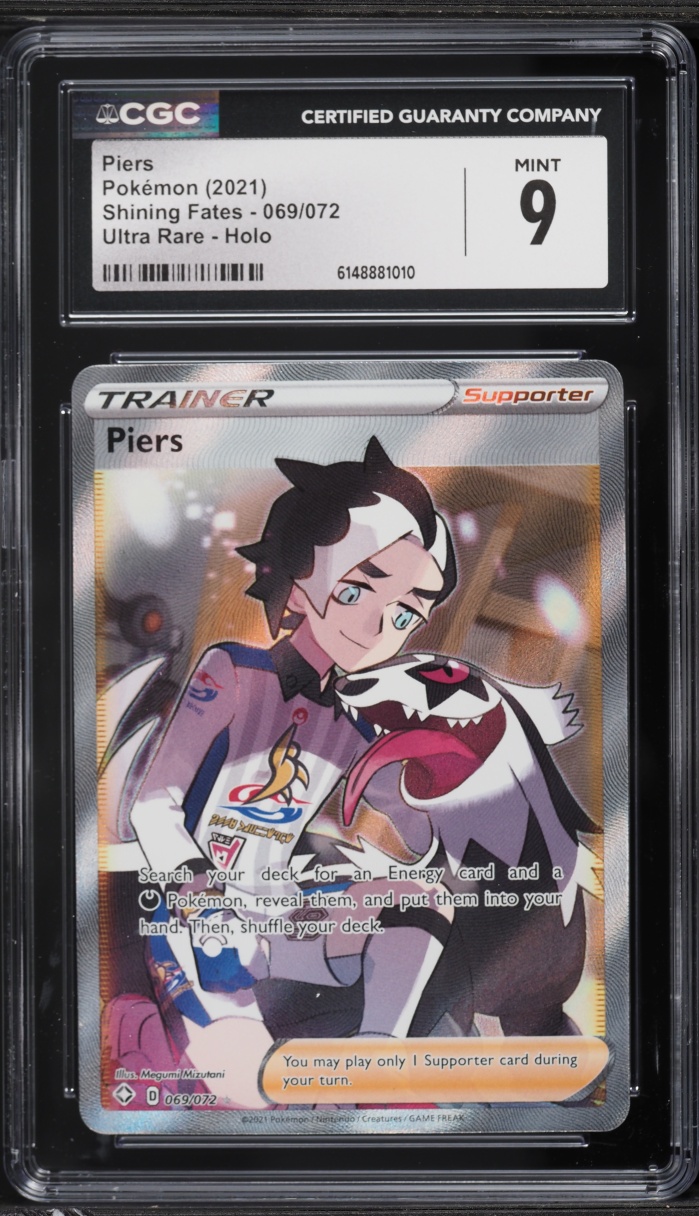 2021 Pokemon Sword & Shield Shining Fates Full Art Piers #69 CGC 9 MINT