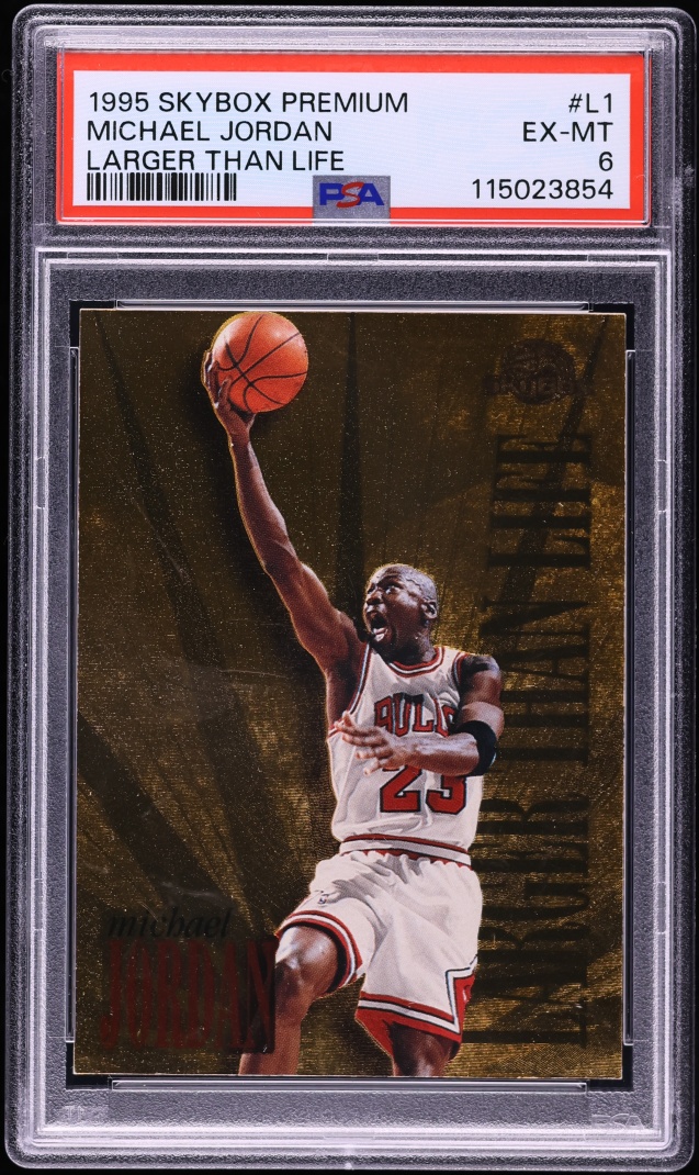 1995 Skybox Premium Larger Than Life Michael Jordan #L1 PSA 6 EXMT