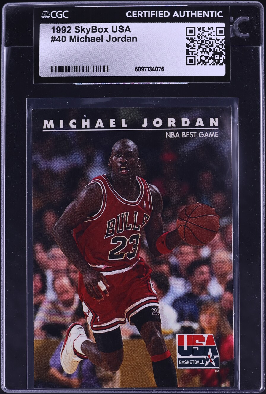 1992 SkyBox USA Basketball Michael Jordan #40 CGC AUTH