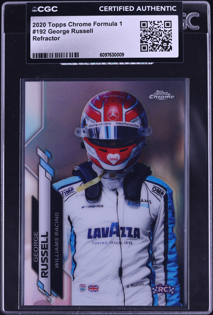 2020 Topps Chrome Formula 1 F1 Refractor George Russell ROOKIE #192 CGC AUTH
