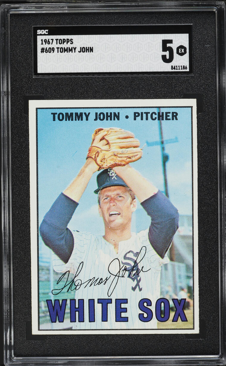 1967 Topps Tommy John #609 SGC 5 EX