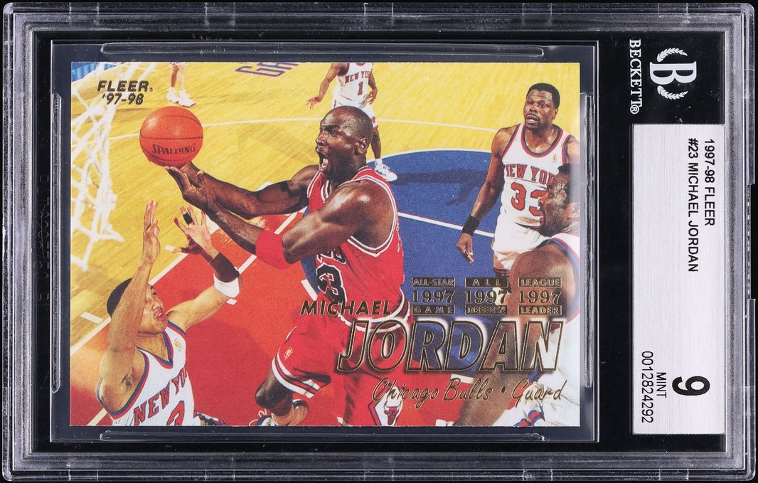 1997 Fleer Basketball Michael Jordan #23 BGS 9 MINT